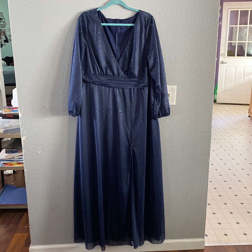 Sparkly Navy high cut party dress
